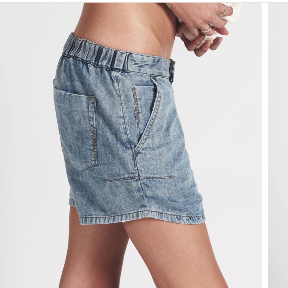 One Teaspoon Mrs Blondes High Rise Mid Length Denim Shorts - Rocky Light Wash